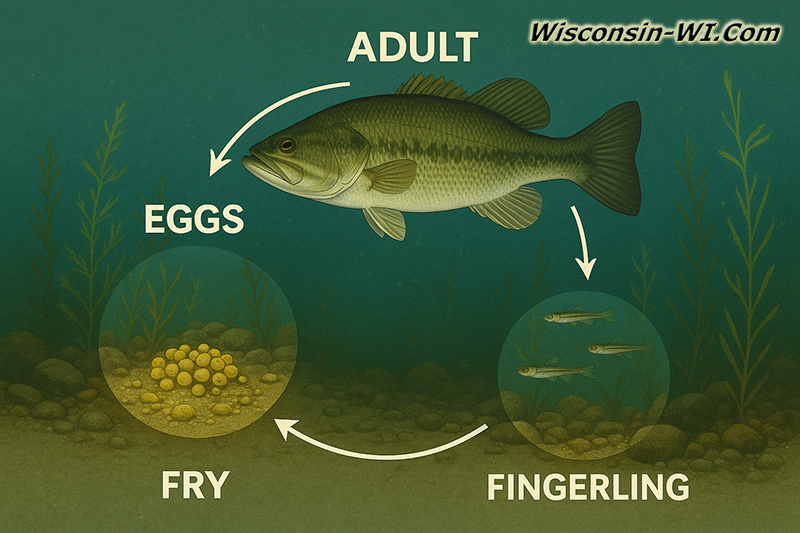 Largemouth Bass Lifecycle - Wisconsin WI