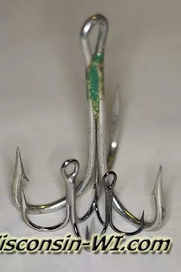 Photo of Treble Fishing Hooks in different sizes.